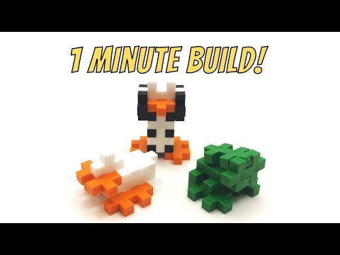 Plus-Plus Creations: 3 Easy Animals In 1 Minute #shorts