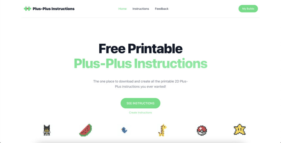Free Plus-Plus Instructions: Explore 700+ 2D and 3D Ideas